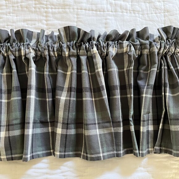 Park Designs Valance Curtain,  Gray, teal and white in color - Picture 1 of 2